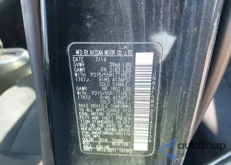 2014 Nissan Juke Sv from USA, damaged, VIN JN8AF5MR6ET451176